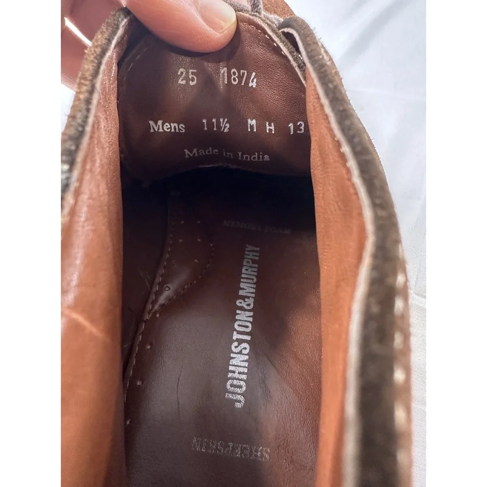 Johnston Murphy Copeland Men's Size 11.5M Shoes Brown Comfort Chukka Ankle Boots